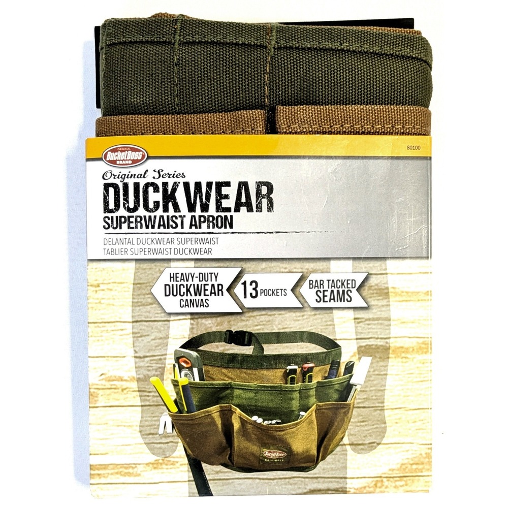 Bucket Boss Duckwear Superwaist Apron 13 Pocket Tool Belt Canvas 80100 New